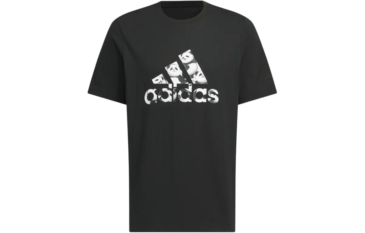 Adidas T-Shirts Men's Black Crew Neck Moderate