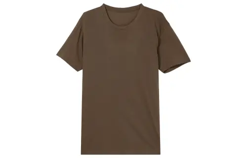 UNIQLO T Shirts Men's Dark Umber 38 Crew Neck Moderate Straight Fit