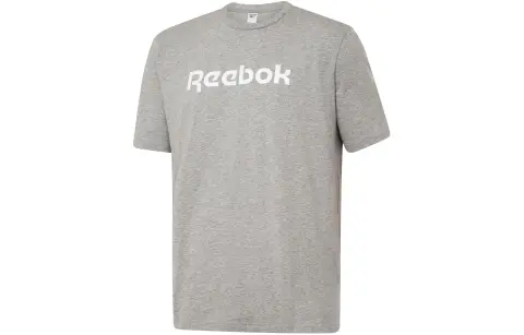 Reebok T-Shirts Unisex Gray Crew Neck Moderate