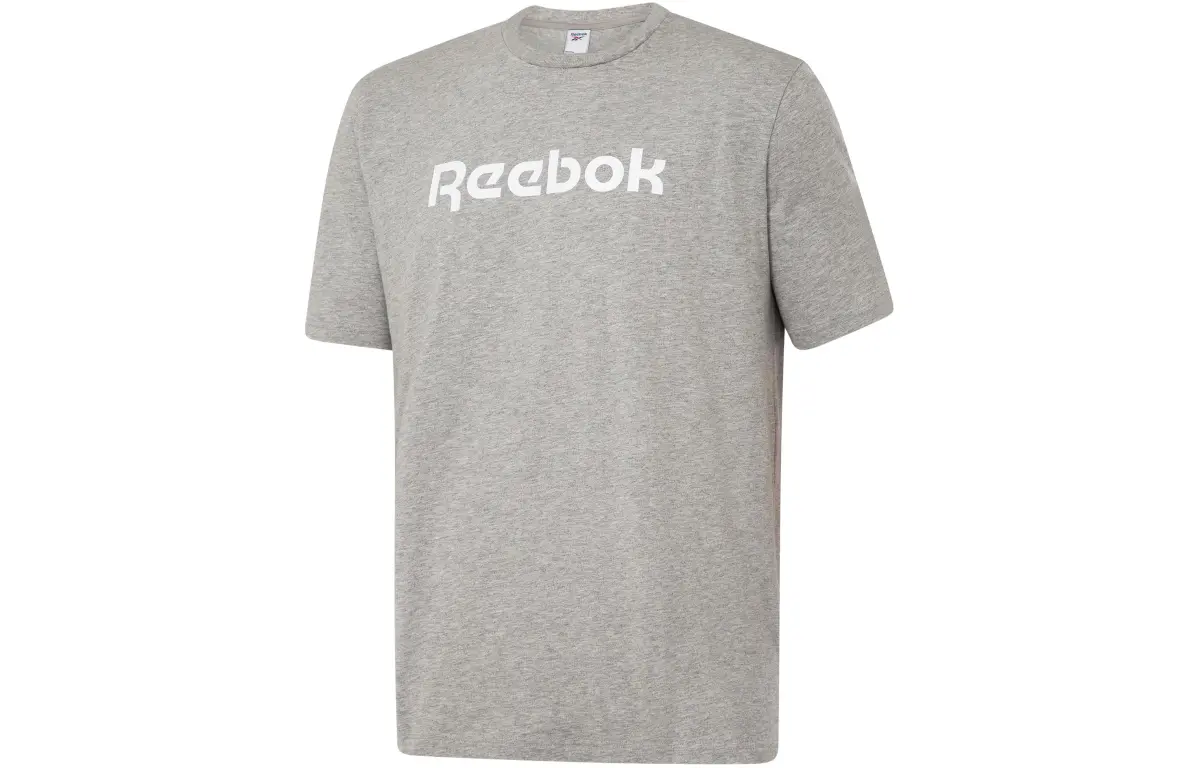 Reebok T-Shirts Unisex Gray Crew Neck Moderate