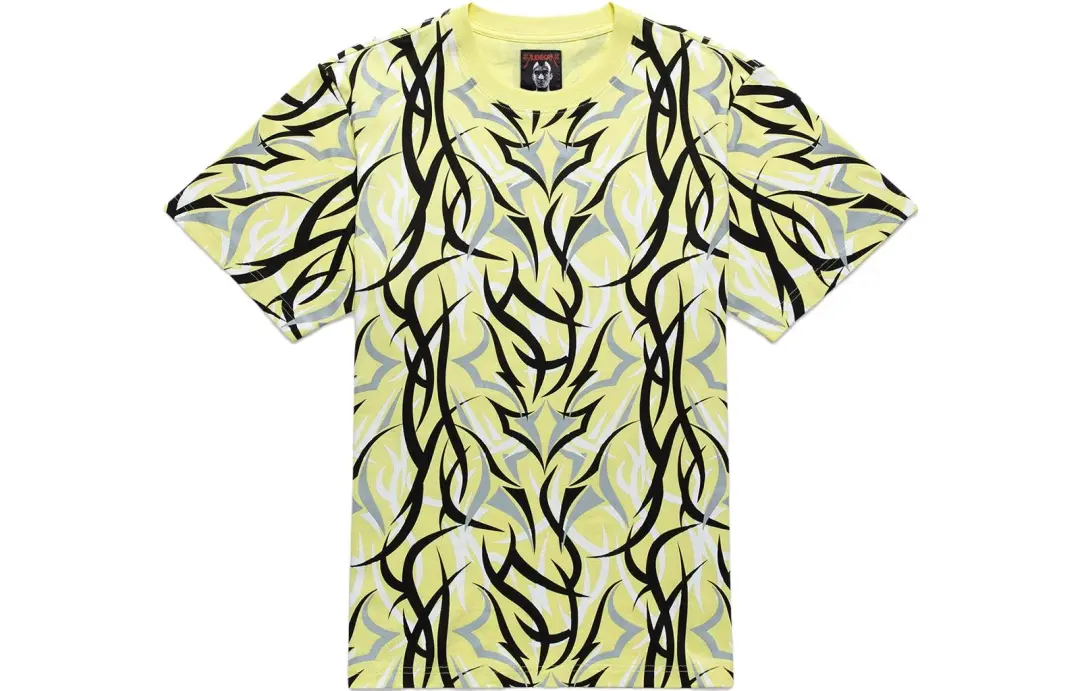 CLOT T Shirts Unisex Yellow Crew Neck Moderate