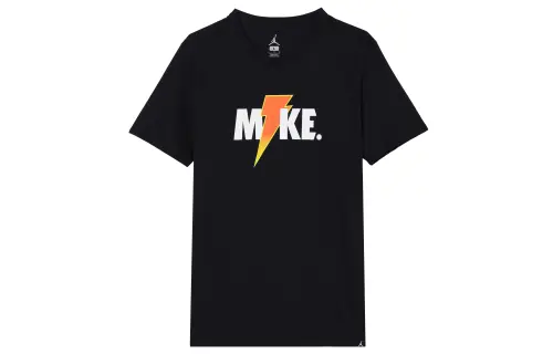 Jordan LIKE MIKE T Shirts Men's Blue Crew Neck Moderate Straight Fit