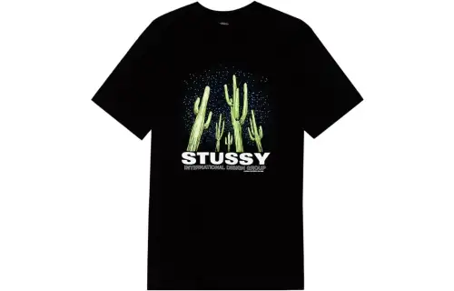 Stussy T Shirts Unisex Black Crew Neck Moderate