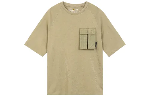 Timberland T Shirts Men's Khaki Crew Neck Moderate Straight Fit