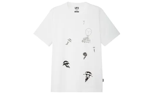 UNIQLO T Shirts Unisex White Crew Neck Moderate