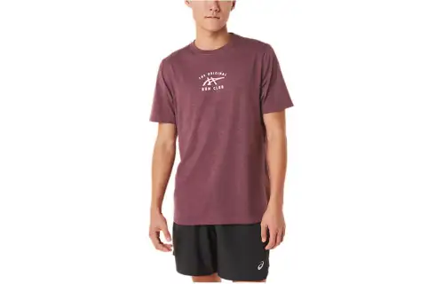 Asics Short Sleeve Asics Run Club Tee T Shirt Men's Red