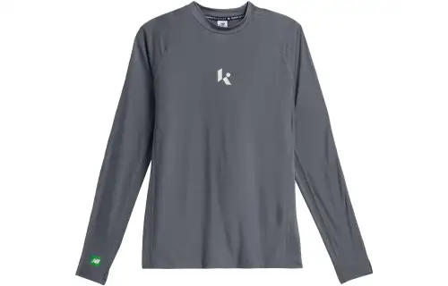New Balance T Shirts Men's Gray Crew Neck Moderate Straight Fit