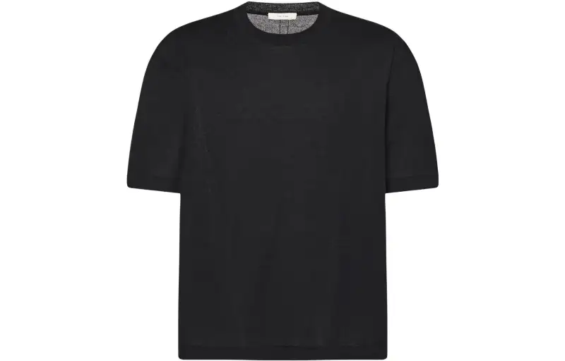 THE ROW T Shirts Men's Black Crew Neck Moderate Straight Fit