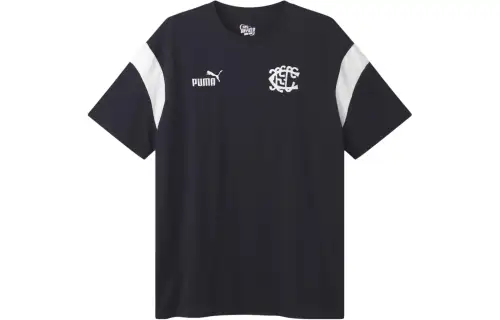 PUMA T Shirts Men's Black Crew Neck Moderate Straight Fit