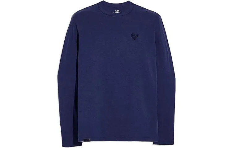 COACH T-Shirts Men's Navy Crew Neck Moderate