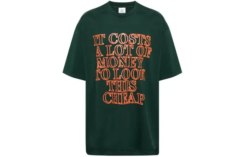 Vetements Slogan print Cotton T shirt