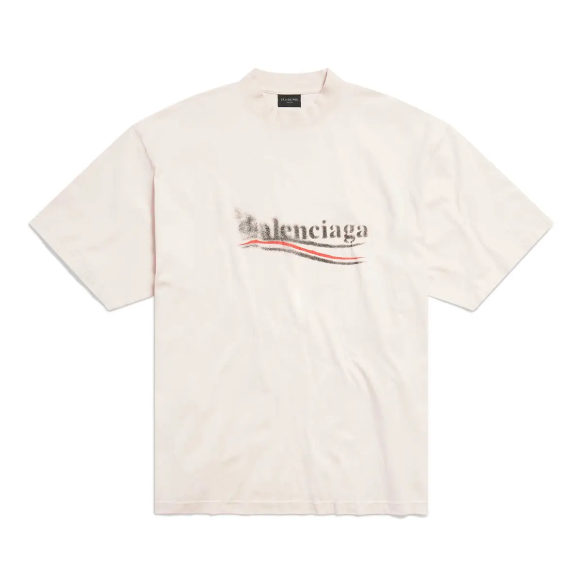 Balenciaga SS24 T Shirt Regular Fit Unisex Gray White