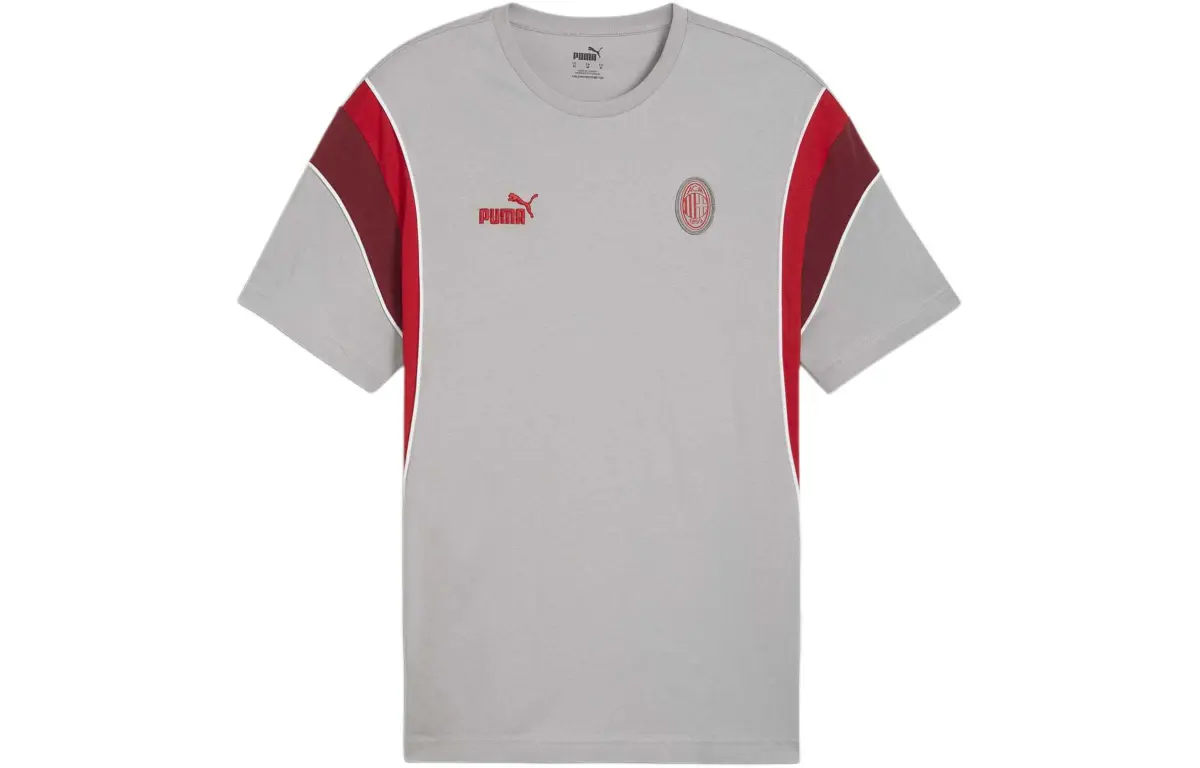 PUMA FtblArchive AC Milan T Shirt Men's Concrete Gray