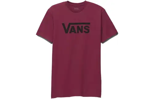 Vans Compra Camiseta T Shirts Unisex Burgundy Crew Neck Moderate Straight Fit
