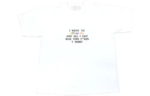 Travis Scott T Shirts Men's White Crew Neck Moderate Straight Fit