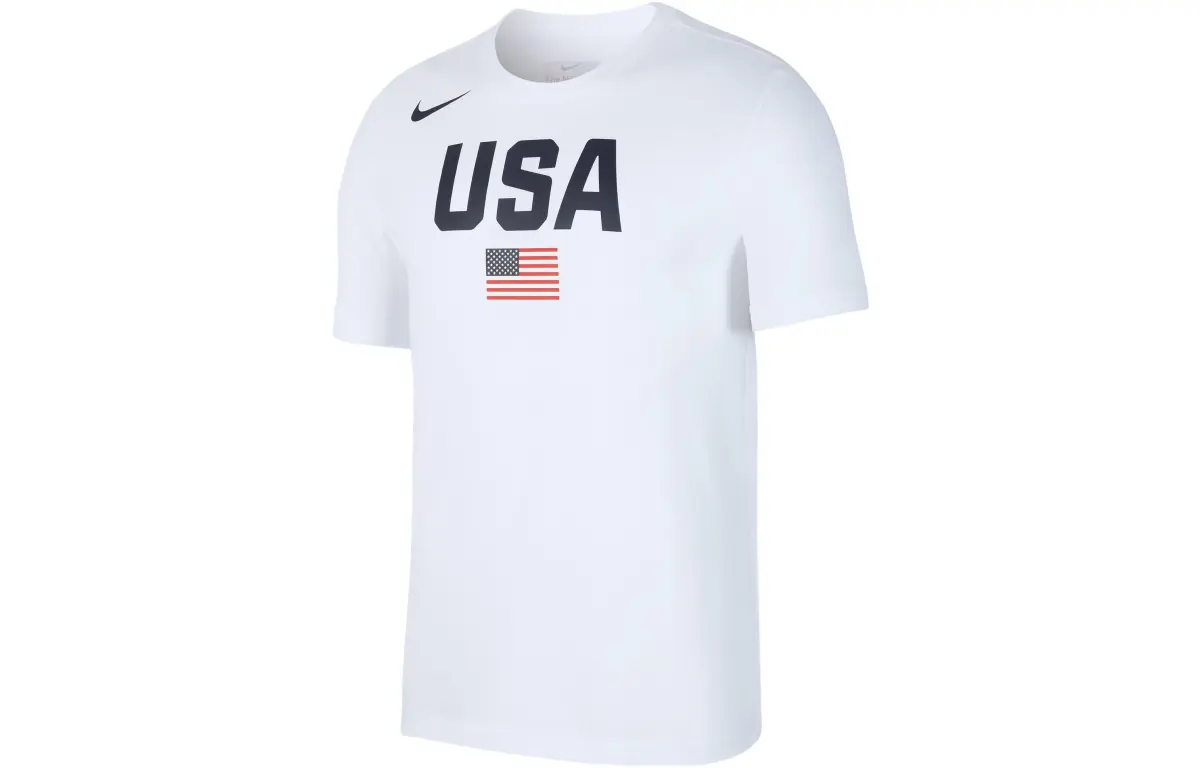 Nike T-Shirts Men's White Crew Neck Moderate
