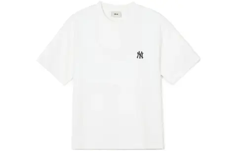 MLB New York Yankees T-Shirts Unisex White Crew Neck Moderate