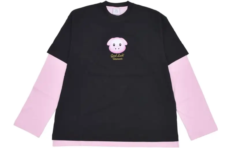 Vetements Lucky Pig Layered Long Sleeve