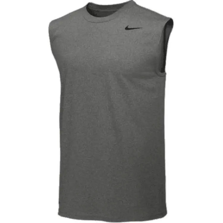 Nike T-Shirts Men's Gray Crew Neck Moderate Straight Fit