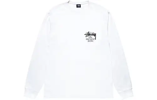 Stussy T Shirts Unisex White Crew Neck Moderate Straight Fit