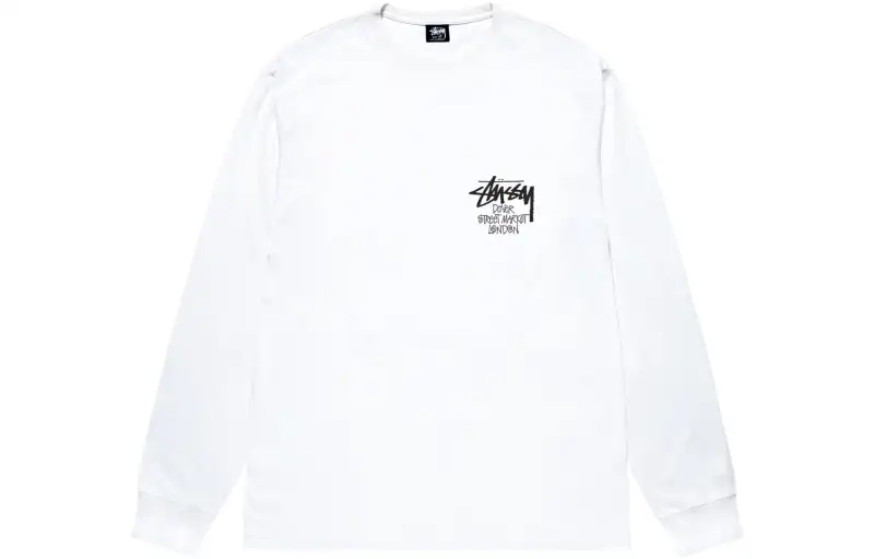 Stussy T Shirts Unisex White Crew Neck Moderate Straight Fit