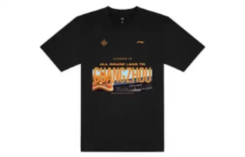 Li Ning T Shirts Unisex Crew Neck Moderate Straight Fit