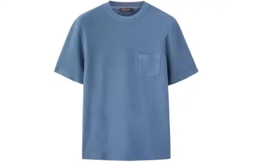 Loro Piana Huck Lace T Shirt T Shirt Men's Blue