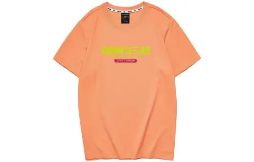 Skechers X BARREL T Shirts Unisex Orange Peach Pink/00X5 Crew Neck Moderate Straight Fit