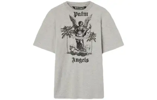 PALM ANGELS Graphic Printed Crewneck T Shirt