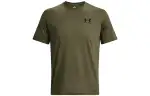 Under Armour T Shirts Men's Green Crew Neck Moderate Straight Fit