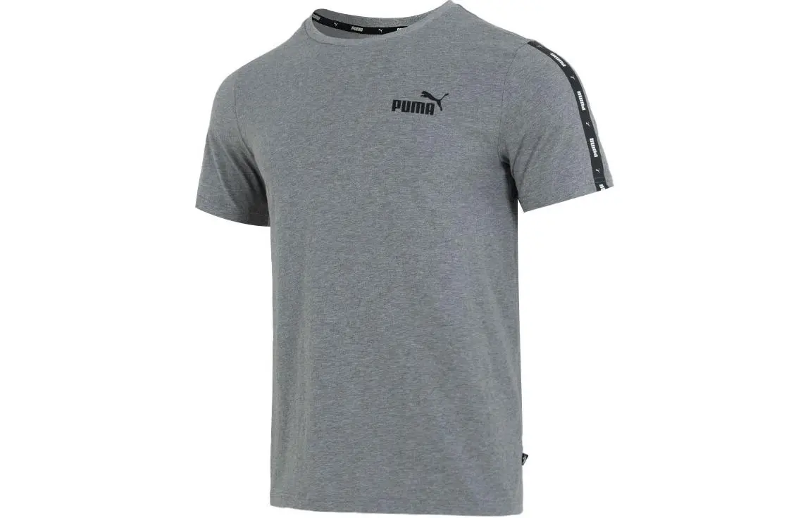 PUMA Drop Shoulder Sleeve T-Shirt Men's Gray