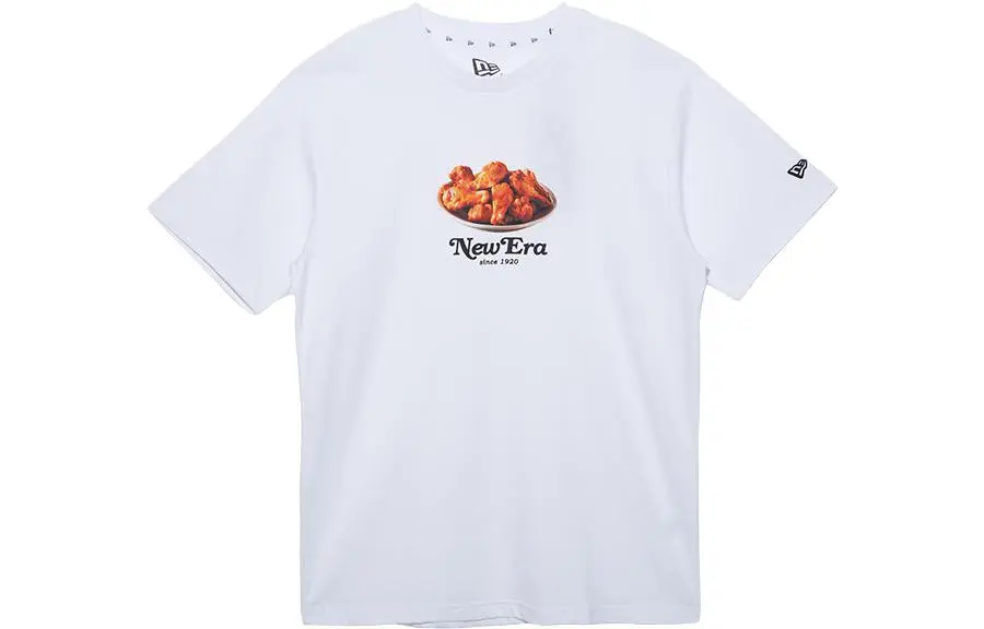 New Era T-Shirts Unisex White Crew Neck Moderate Straight Fit