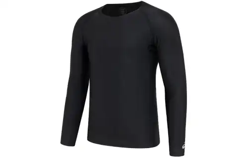 ASICS T Shirts Men's Black Crew Neck Moderate