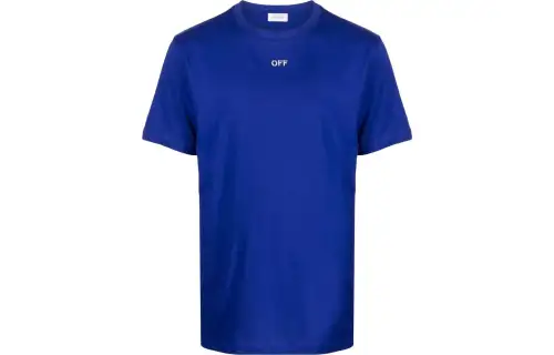OFF-WHITE Logo Embroidered Crewneck T-Shirt