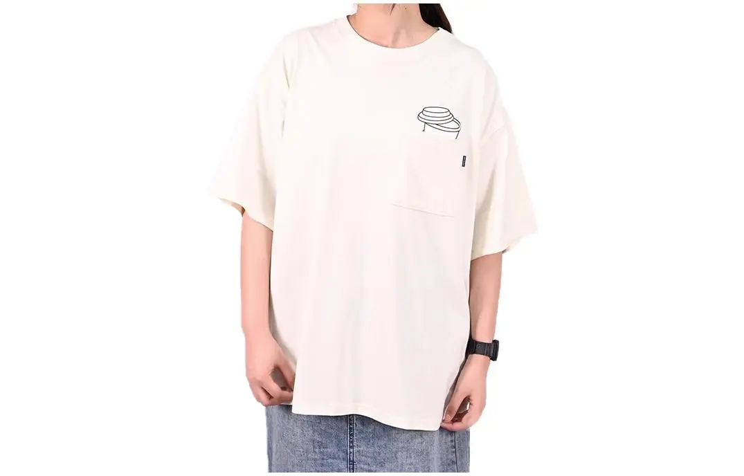 Converse T-Shirts Men's White Crew Neck Moderate Straight Fit