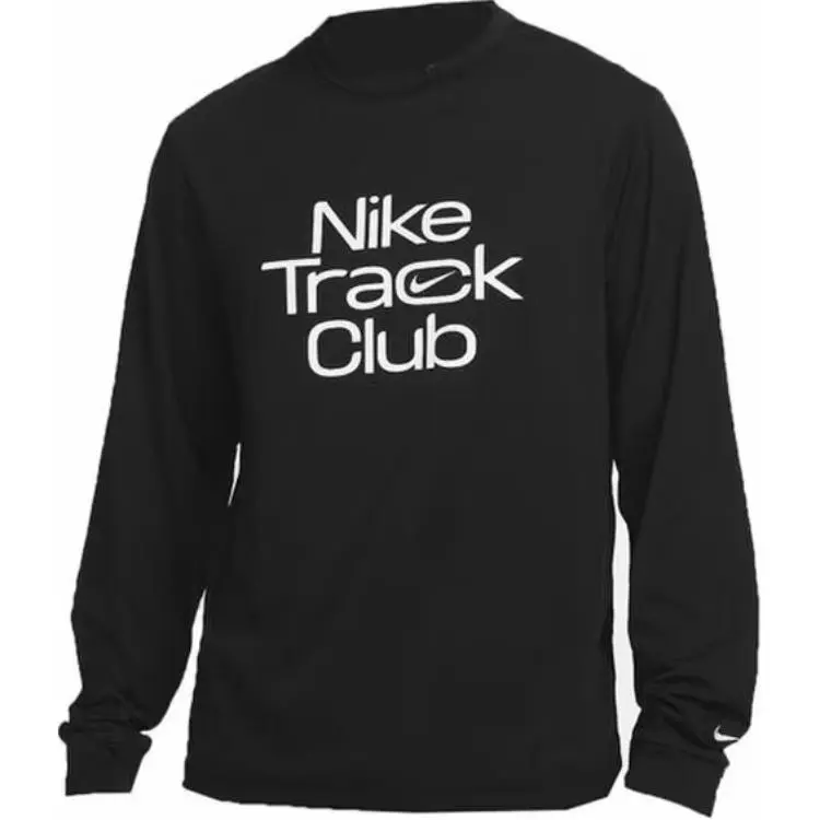 Nike T-Shirts Men's Black Crew Neck Moderate Straight Fit