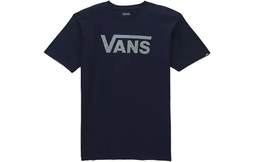 Vans T Shirts Unisex Blue Crew Neck Moderate Straight Fit