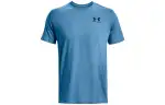 Under Armour T Shirts Men's Blue Crew Neck Moderate Other