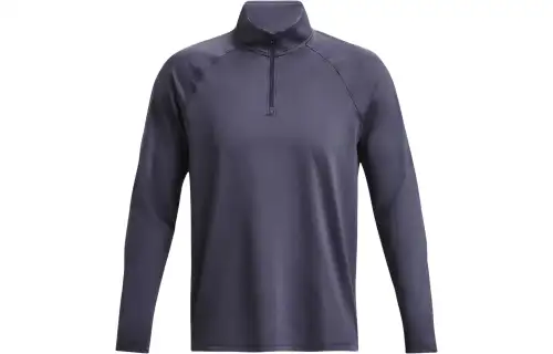 Under Armour T Shirts Men's Blue Stand Collar Moderate Straight Fit