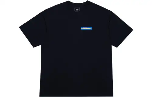 Vans T Shirts Men's Black Crew Neck Moderate Straight Fit