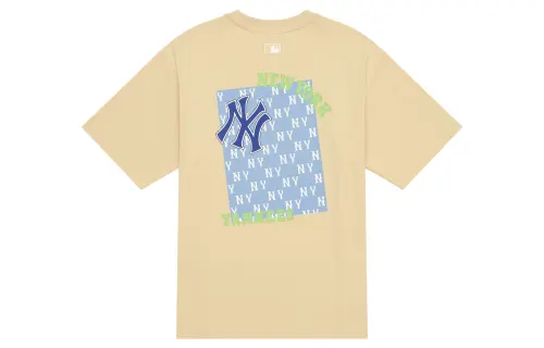 MLB MONOGRAM SS24 T Shirt Unisex Apricot