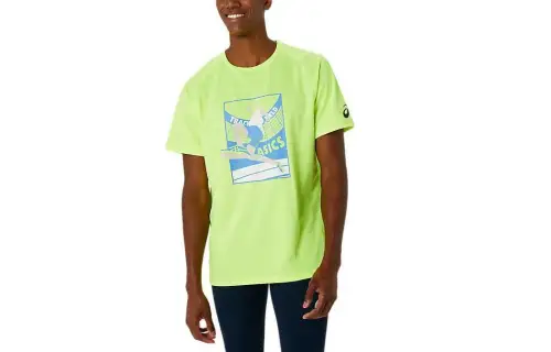 Asics T Shirt Men's Yellow Green
