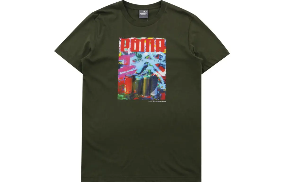 PUMA T-Shirts Men's Crew Neck Moderate Straight Fit