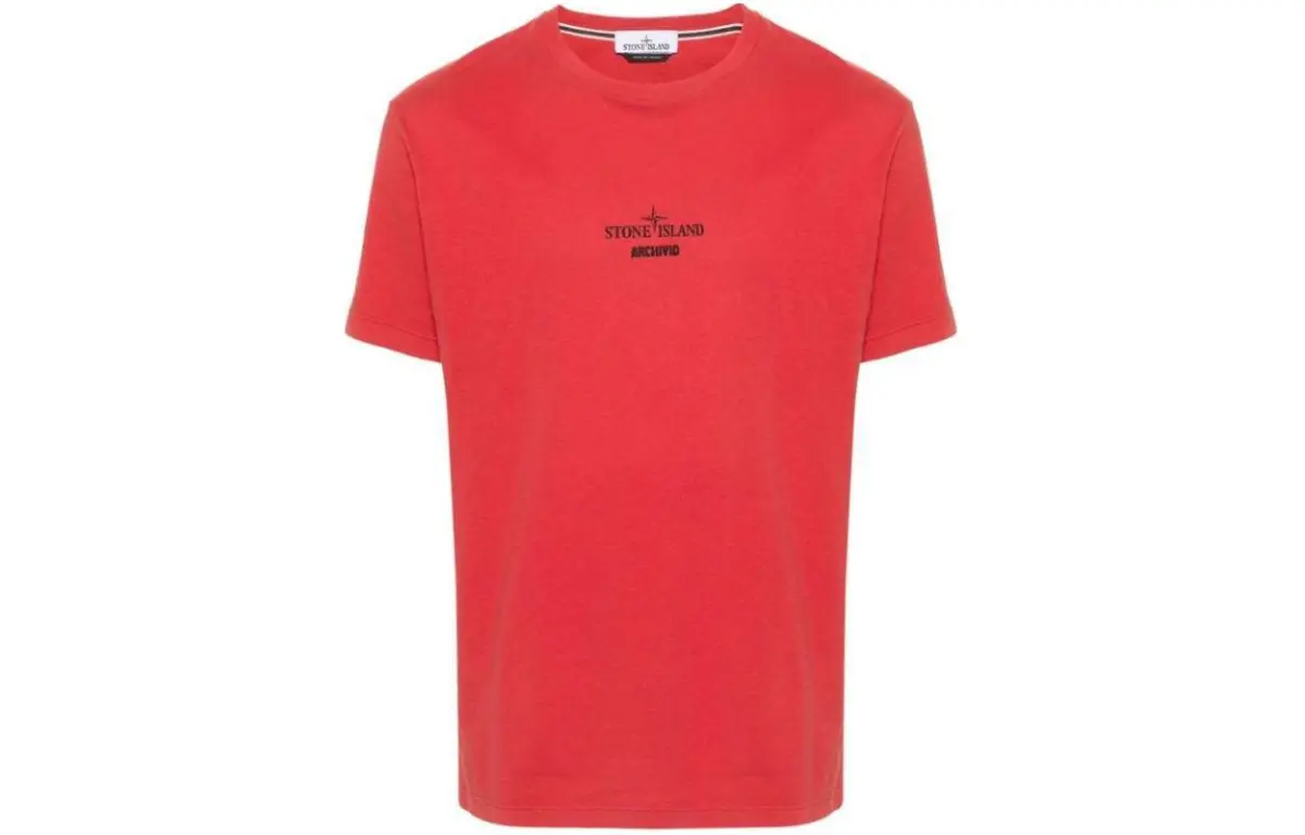 STONE ISLAND Logo Detailed Crewneck T Shirt