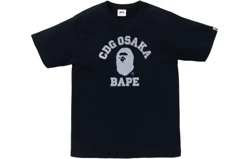 A BATHING APE BAPE® X COMME Des GARÇONS T Shirt Men's Navy Blue