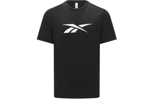 Reebok T Shirts Men's Black Crew Neck Moderate Straight Fit