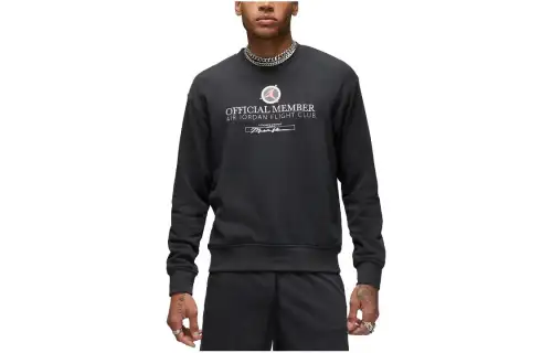 Jordan T Shirts Men's Black Crew Neck Moderate Straight Fit