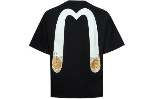 EVISU Daicock And Gold Kamon Cotton T-shirt