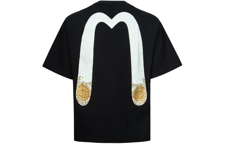 EVISU Daicock And Gold Kamon Cotton T-shirt
