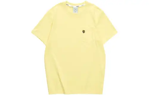 Skechers Funny Monster T Shirts Unisex Light Banana Yellow/01UP Crew Neck Moderate Straight Fit